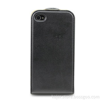 Hard Case for Apple's iPhone 4, Made of PU with Magnetic Tab, Fine Electronic Embossed Fake Lines